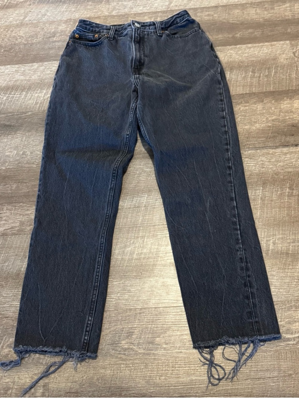 Abercrombie & Fitch Black Denim Mom Jeans